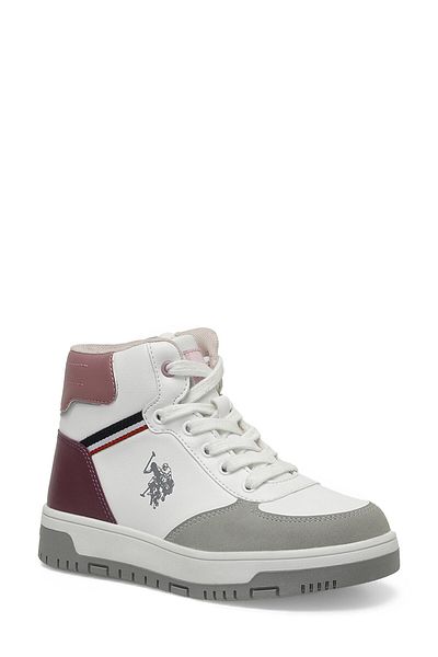 U.S. Polo Assn. VALERIN 3PR White Girls' High Sneaker