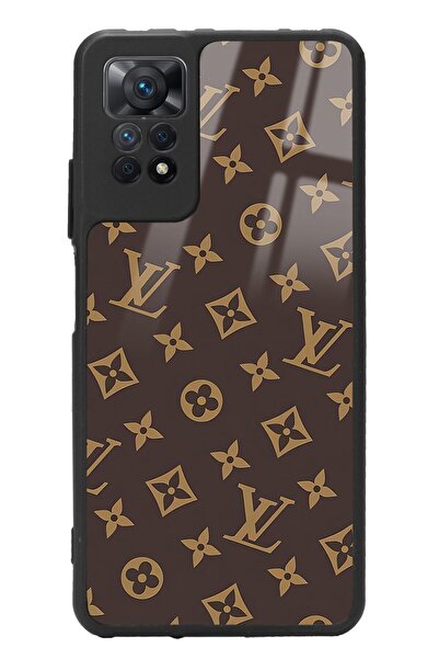Spoyi Xiaomi Redmi Note 12 Pro 4g Kahverengi Lv Tasarımlı Glossy Telefon Kılıfı