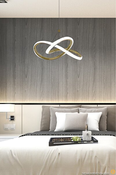 Fico Home Modern Tekli Sarkıt Power Led Avize Eskitme Beyaz Işık Ledli Salon Oturma Odası Avize