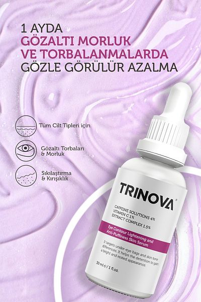 Trinova Anti-Puffing and Dark Circles Eye Contour Lightening and Anti-puffiness Skin (caffeine 4% Vitamin C