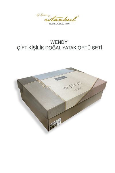 İyi Geceler İstanbul WENDY MUSLIN NATURAL DUBLU PERSONALITATE SET CUvertură DE PAT ANTRACIT