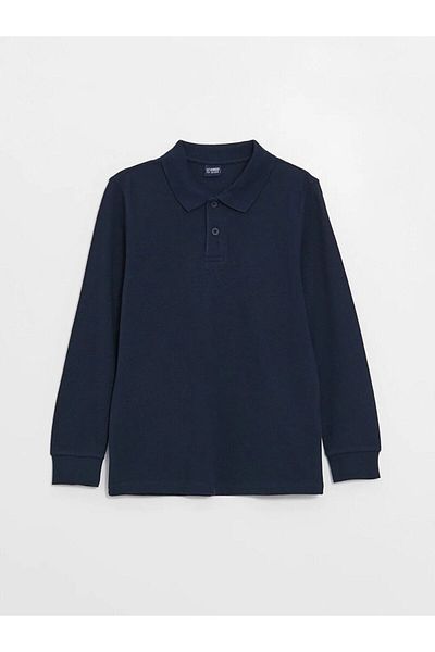 LC Waikiki LCW Kids Polo Collar Basic Long Sleeve Boy's T-Shirt