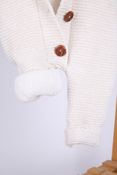 Babyhola 100% Thick Knitwear Inside Velsoft Jumpsuit Girl Boy Baby Kids Winter Outer Jumpsuit with Pompom Hood