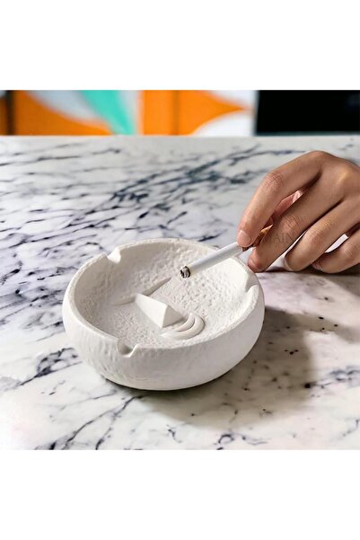 ARALMİNİAVM Τασάκι ανθρακί, πολυτελές τασάκι, διακοσμητικό είδος με χαμογελασ...