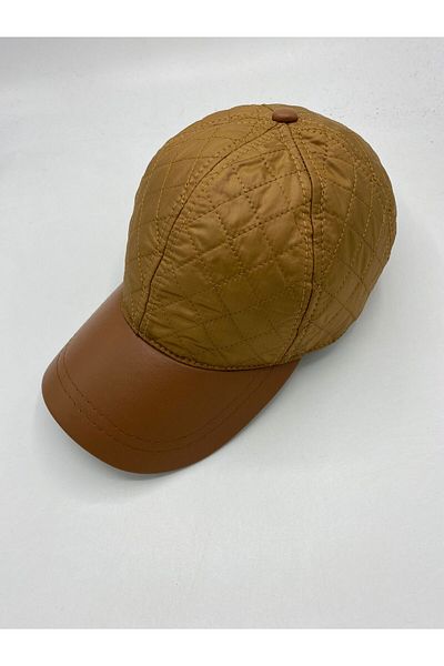 GONCA TEKSTİL Men's Quilted Hat Leather Preferred Style Model