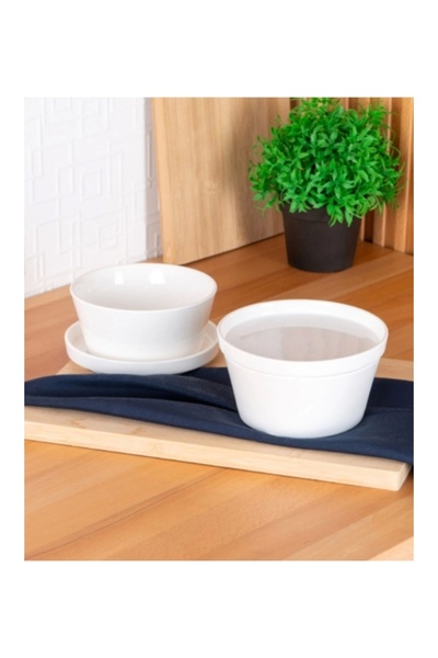 ACAR SCT5425 Bianco Porselen Kapaklı Fırın Kabı 14.5 Cm