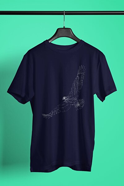 Adrift Tricou unisex cu imprimeu Ko Buta Eagle, albastru bleumarin Tk15351