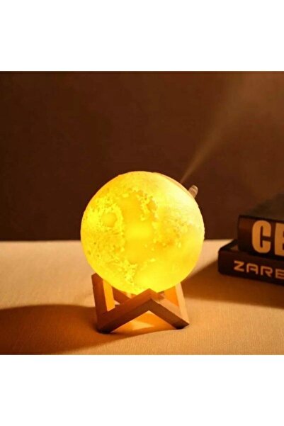 Raicon 3 Renkli Ay Işığı Gece Lambası Ve Hava Oda Nemlendirici Buhar Makinesi Cihazı Ultrasonik