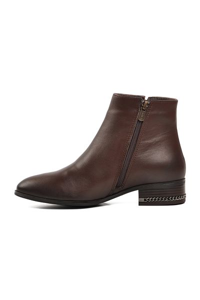 Venüs 2152703 Γυναικείες μπότες από γνήσιο δέρμα K Brown Fleece