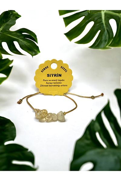 Mıçı Natural stone Macrame Bracelet (Citrine)