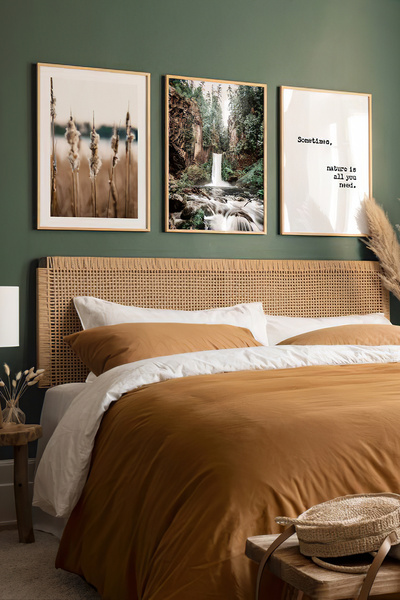 Artavessa 3 Parça Ahşap Çerçeve Görünümlü Mdf Tablo Seti