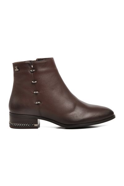 Venüs 2152703 Γυναικείες μπότες από γνήσιο δέρμα K Brown Fleece