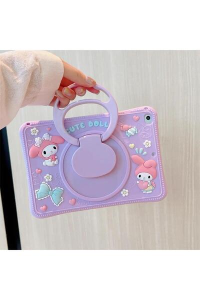 Alfa MEC iPad 9. Nesil 10.2"Uyumlu Kılıf Cute Dolls Standlı Çocuklar Için Karakterli Eğlenceli