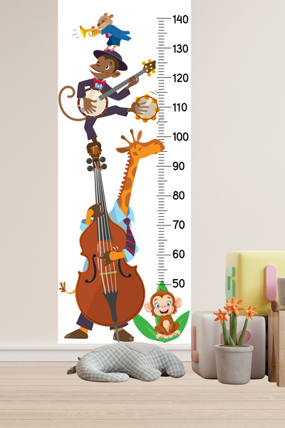 Echo Home ملصق قياس ارتفاع الحيوانات الموسيقية مسطرة قياس الارتفاع ECH65