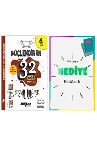 Ankara Yayıncılık 2024 Güncel 6.Sınıf Sosyal Bilgiler Güçlendiren 32 Haftalık...