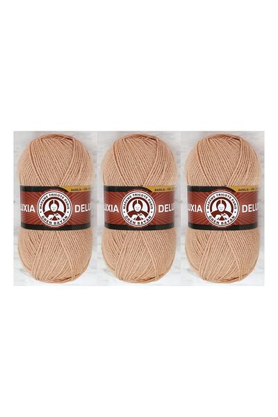 Ören Bayan Deluxia Νήματα Πλεκτομηχανής Χεριών 100 gr 3 Τεμάχια Χρώμα 079 Χρώμα Ρεβύθι