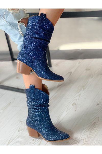 irmona Κοντές μπότες Dallas με φυσούνα Tokyo Navy Blue Stone