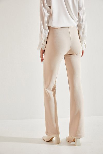 Bianco Lucci Women's Çimalı Palazzo Scuba Fabric Trousers
