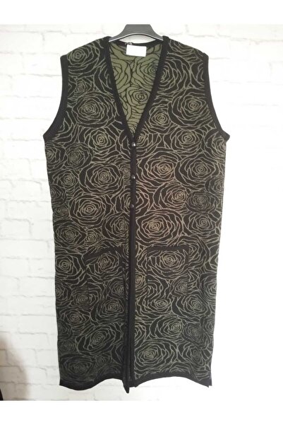 anne moda ankara зимовий, 1-го сорту сталь, акрилове плетіння, 2 кишені, 3 ґудзики, V-подібний комір, додатково подовжений трикотажний жилет