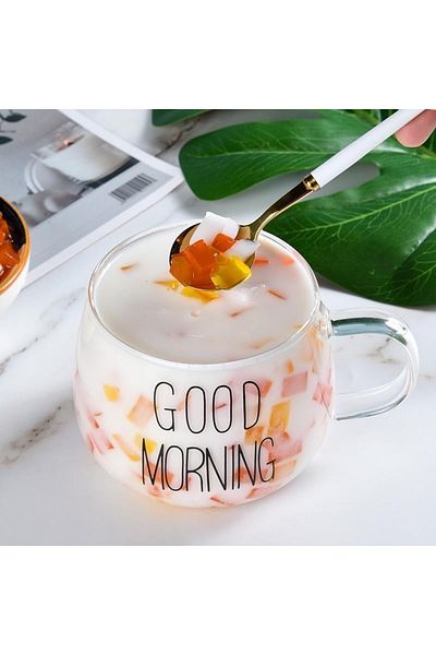 Vivien Home 2 Li Good Morning 400 ml Borosilicate Glass Mug