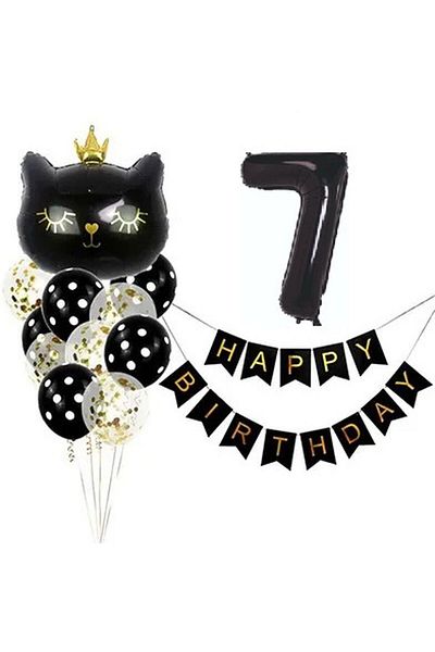 DÜVENCİ TİCARET BLACK CAT BALLOON SET