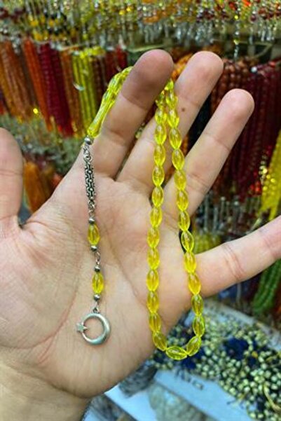 izmirpazarı Mărgele de rugăciune de zi cu zi de culoare galbenă fină