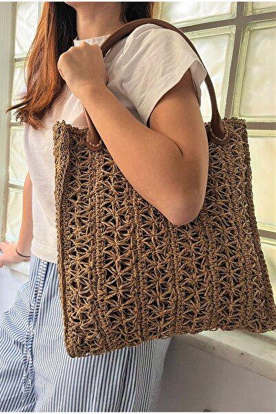 crafttatelier Kese Kağıdı Renk Kağıt Ip Hasır Görünümlü Deri Saplı El Yapımı ...