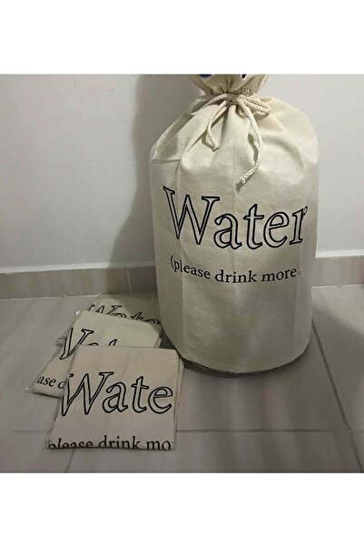 BAGAND Krem Damacana Kılıfı Water Please Drink More Baskılı
