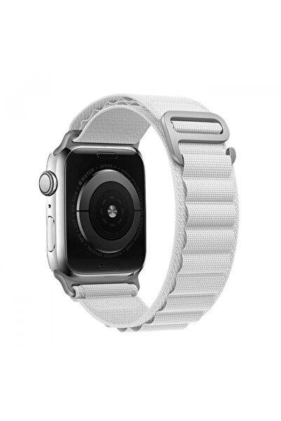 Ally Apple Watch 7-8 41mm 6-5-4 40mm Alpine Loop Kayış Kordon 3-2-1 38mm BEYAZ