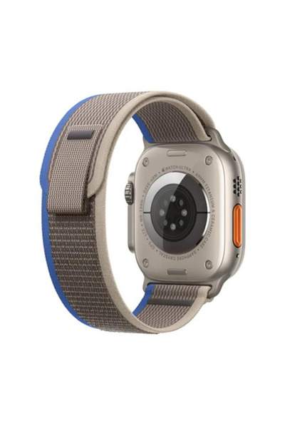 Ally Apple Watch 7-8 41mm 6-5-4 40mm Field Loop Kayış Kordon 3-2-1 38mm MAVİ