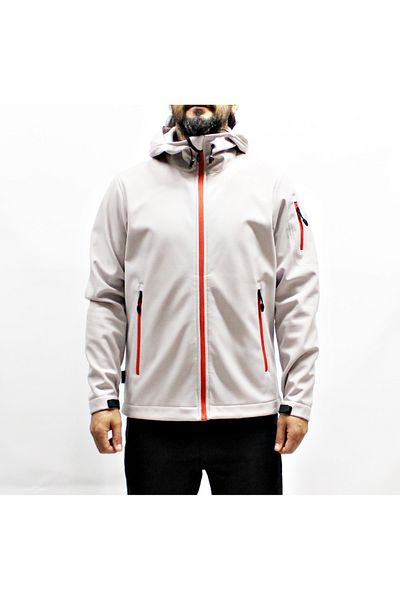 Mudwill Γκρι-πορτοκαλί Trail Softshell Αντιανεμικό Παλτό