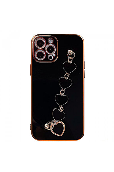 Ally Iphone 11 Pro Max 6.5inç Kılıf Kalp Bileklik Tutuculu Lüx Silikon Askılı...