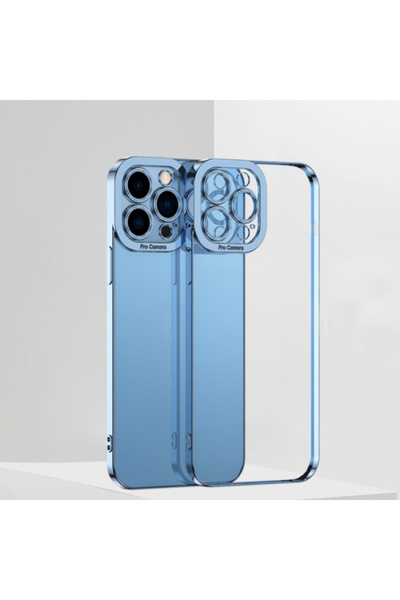 Ally Fashion Series Iphone 12 Pro Kılıf Renkli Kenar Lazer Çerçeveli Silikon ...