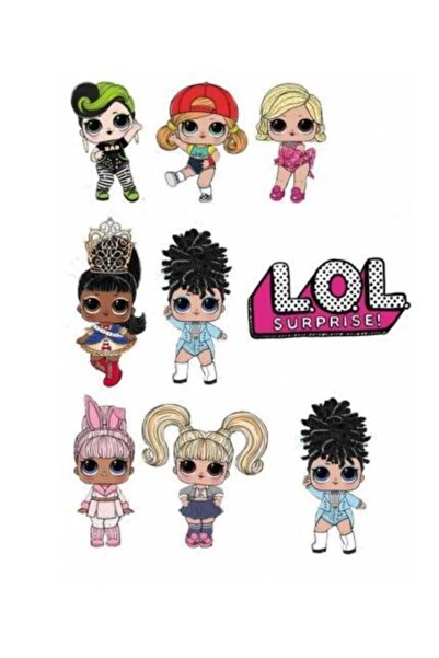 hediyehobihersey Kız Lol Bebek Resimli Şekerli Kağıt Yenilebilir Kağıt Üzerin...