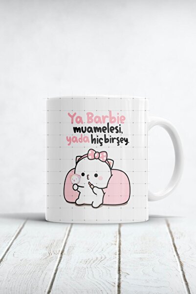 WixelArt Ya Barbie Muamelesi Ya Da Hiçbir Şey Baskılı Kupa Bardak