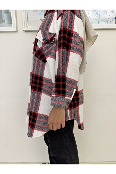 Ahsen Cepli yakalı oduncu gömlek