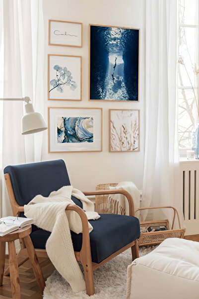 Artavessa 5 Parça Ahşap Çerçeve Görünümlü Mdf Tablo Seti