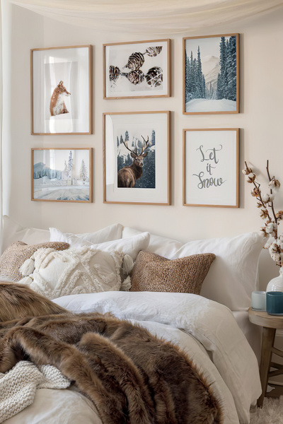 Artavessa 6 Parça Ahşap Çerçeve Görünümlü Mdf Tablo Seti