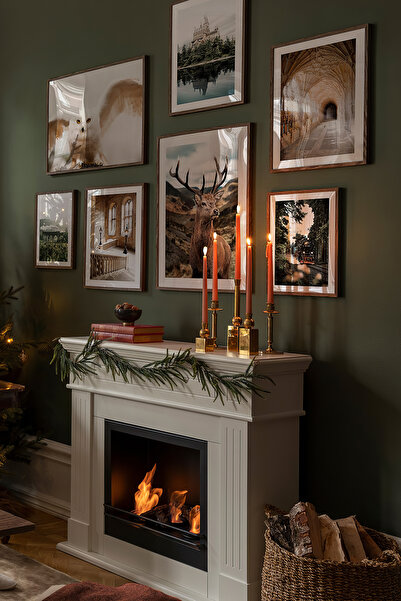 Artavessa 7 Parça Ahşap Çerçeve Görünümlü Mdf Tablo Seti