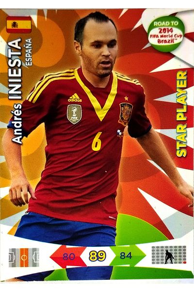 Panini ANDRES INİESTA STAR PLAYER 2014 WORLD CUP BRASIL