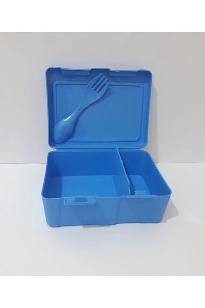 LEON LİFE Light Blue Lockable 2 Compartment Lunch Box Children's Breakfast Student School Picnic Meal Bag