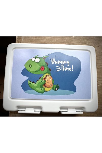 LEON LİFE Light Blue Lockable 2 Compartment Lunch Box Children's Breakfast Student School Picnic Meal Bag
