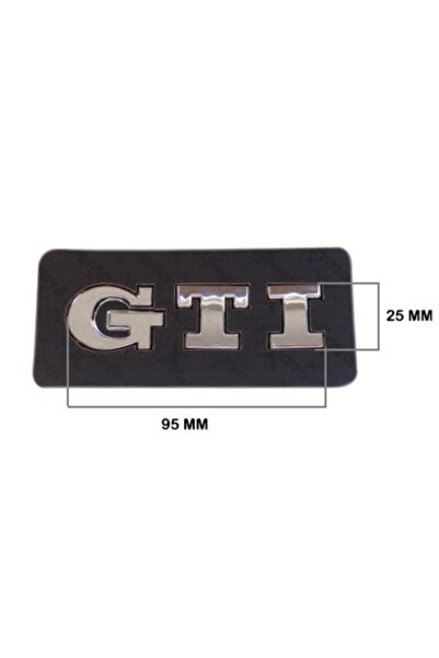 EDEXPORT Volkswagen Gtı Yazı Amblem Logo 95mm - 25 Mm