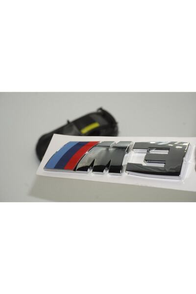 EDEXPORT Bmw M3 Bagaj Krom Abs 3M 3D Yazı Logo Parlak Siyah Uyumlu