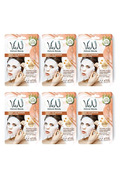 Vien Anti Aging ve Yoğun Nemlendirici Kırışıklık Karşıtı Kağıt Yüz Maskesi 6'...