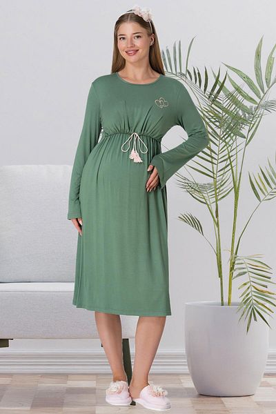 Mecit Pijama Νυχτικό εγκυμοσύνης με θήκη θηλασμού 95% βισκόζη 5% Lycra