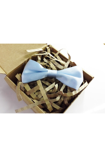 GallanD Light Blue Children's Satin Birthday Wedding Special Day Practical Elastic Bow Tie 10 Pack