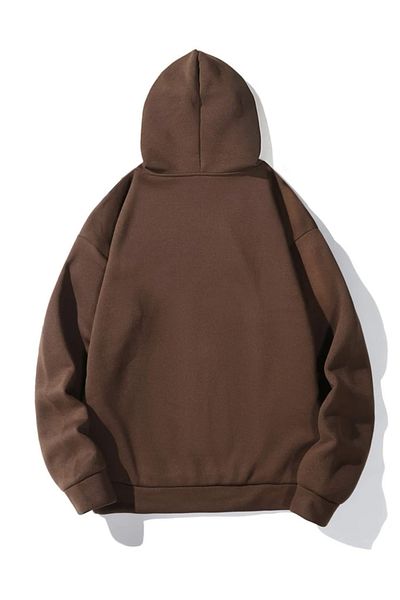 MOONBULL Unisex HAPPIEST printed hooded oversize sweatshirt