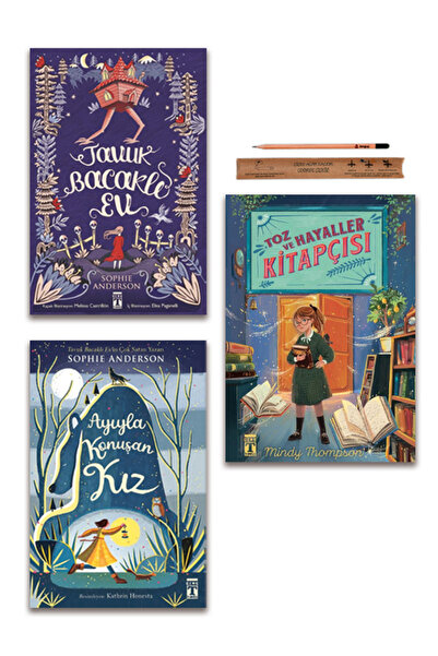 Genç Timaş Ayıyla Konuşan Kız - Tavuk Bacaklı Ev - Toz ve Hayaller Kitapçısı Set - 3 Kitap