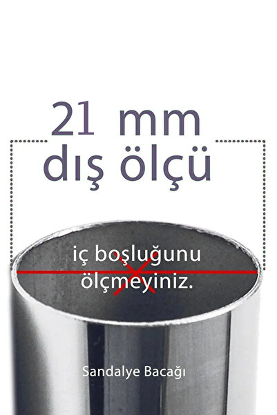 senal ticaret 21 Mm Pvc Sandalye Profil Ayak Pabucu Sessiz Yumuşak - Siyah (12 Adet)